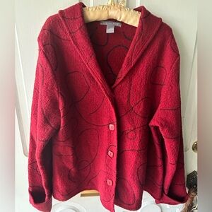 Vintage Carrol Reed 100% Wool Cardigan cottage core old money
